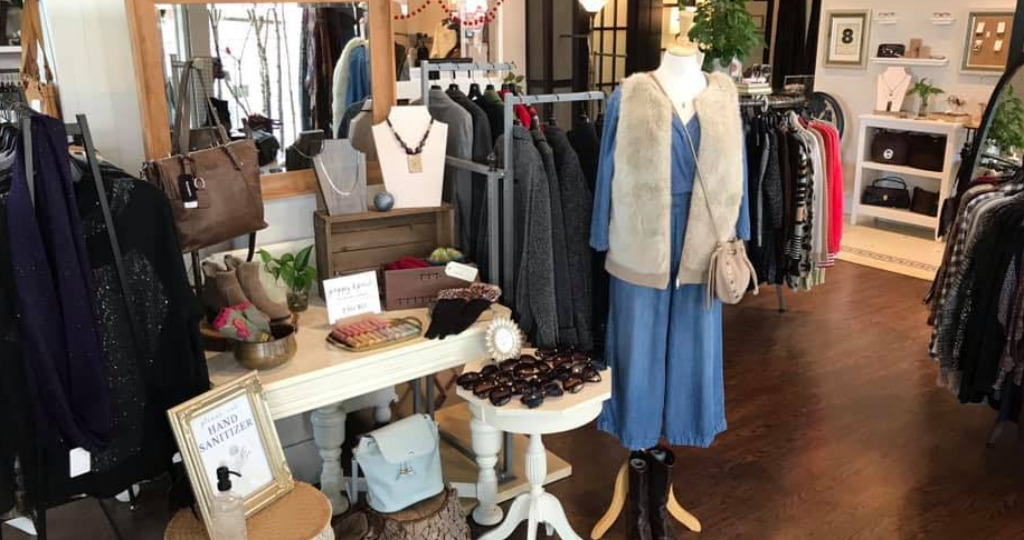 Revolve, Corvallis, Oregon - The inside of a resale boutique showing men's and women's clothes and accessories - via Facebook