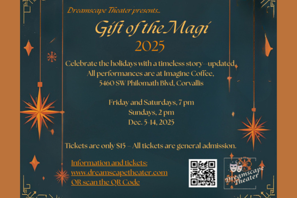 Enjoy Gift of the Magi performed by the Dreamscape Theater Company at Imagine Coffee.