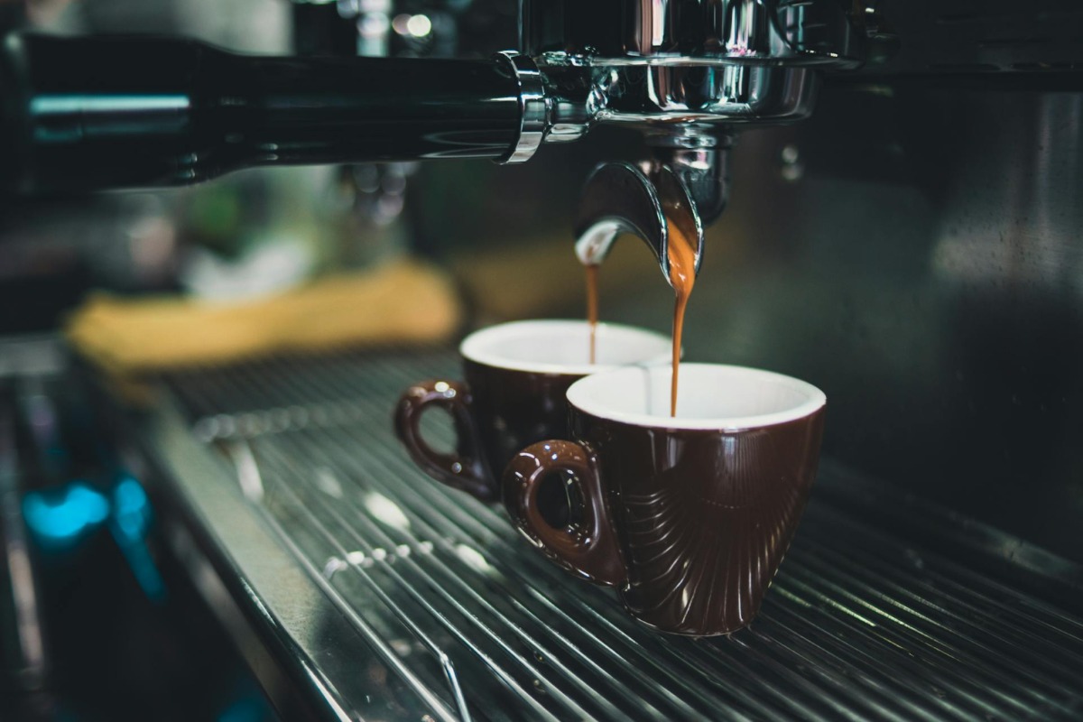 Coffee from espresso machine via Pexels