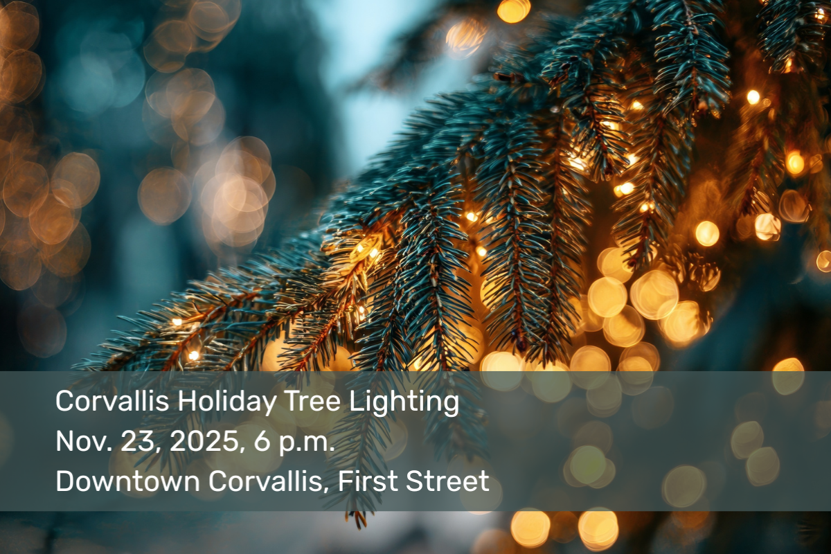 Celebrate the magic of the season at the Corvallis Holiday Tree Lighting, organized by the Downtown Corvallis Organization.