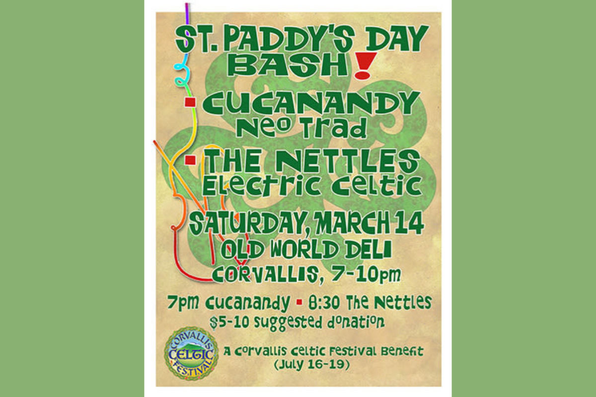 St Paddy's Day Bash poster, Corvallis Celtic Festival