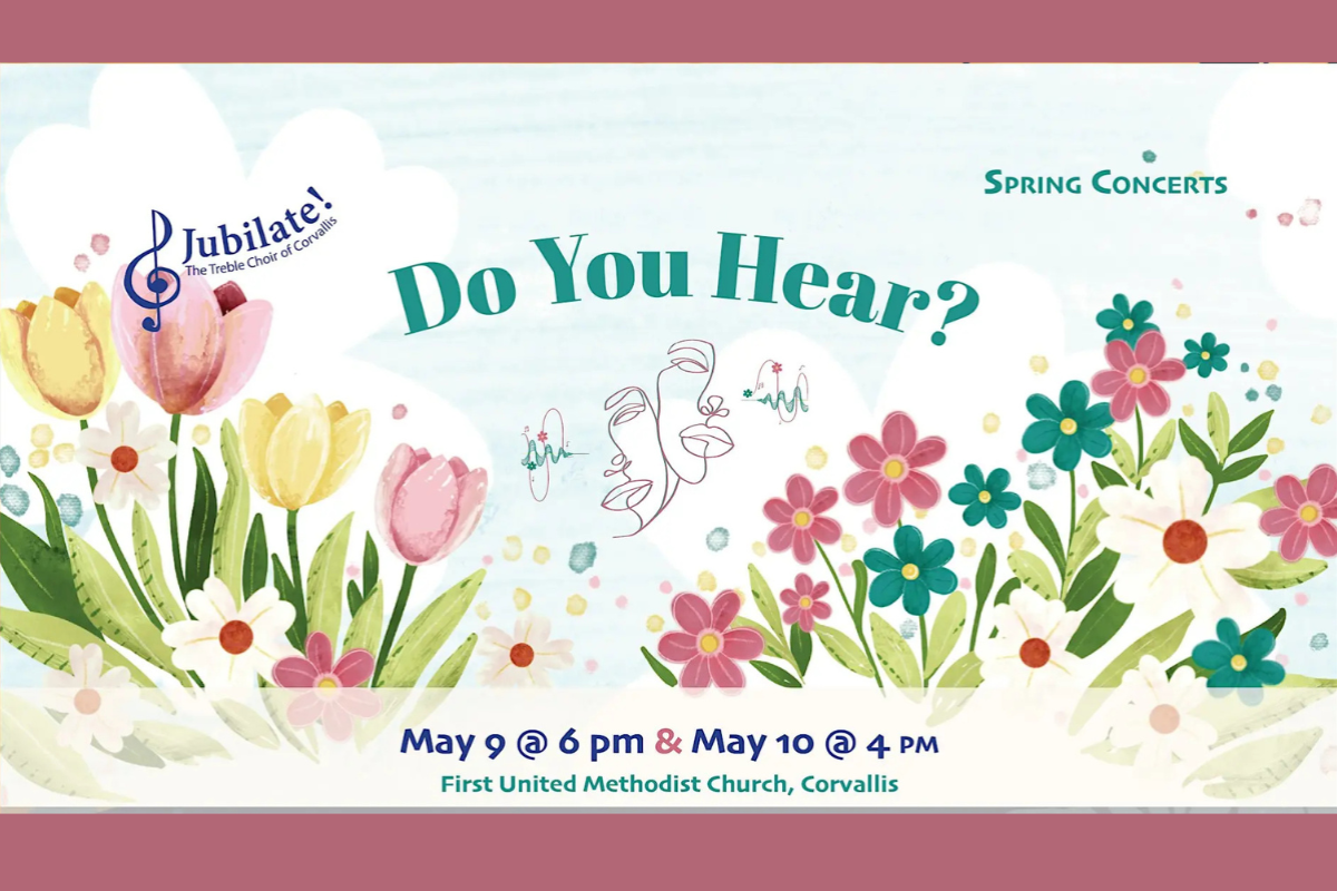 Jubilate Choir Spring Concert Poster, from Treble Choir of Corvallis