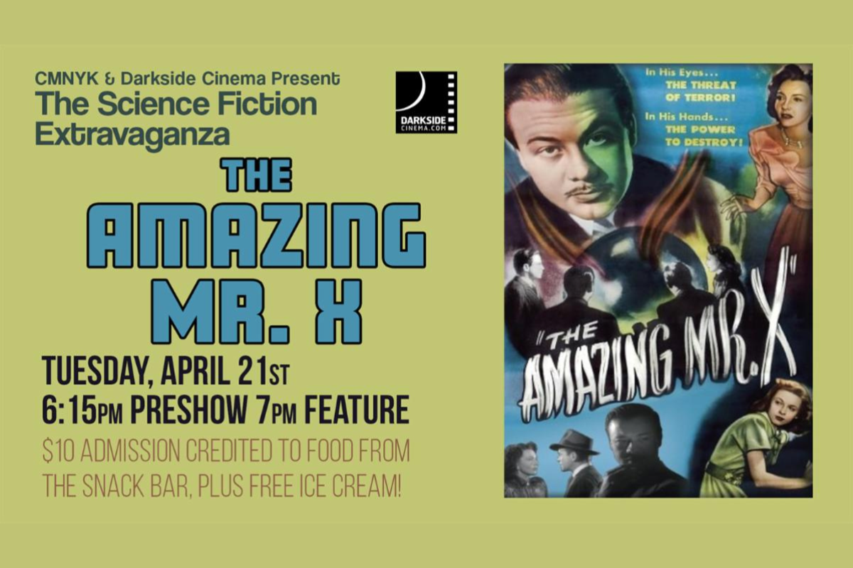 The Amazing Mr. X movie poster, from the Darkside Cinema