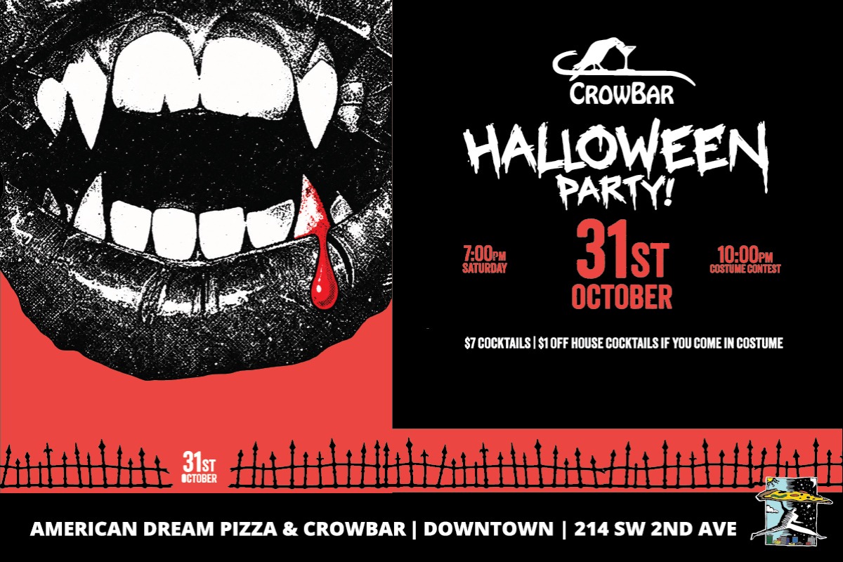 Crowbar Halloween Party, poster courtesy Heidi Lewis
